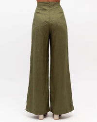 WHITE CLOSET / FLIP LINEN PANTS KAHKI TGL7581-58
