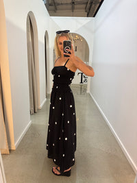 BY FRANKIE /  BLACK  POLKA MAXI DRESS / 290-1