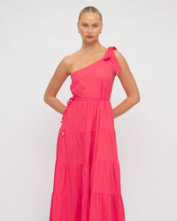 EBBY & I / ELLESMERE ONE SHOULDER DRESS / PINK