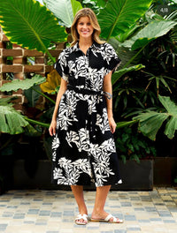 BOHO AUSTRALIA / BLACK FLOWER DRESS / C25192637