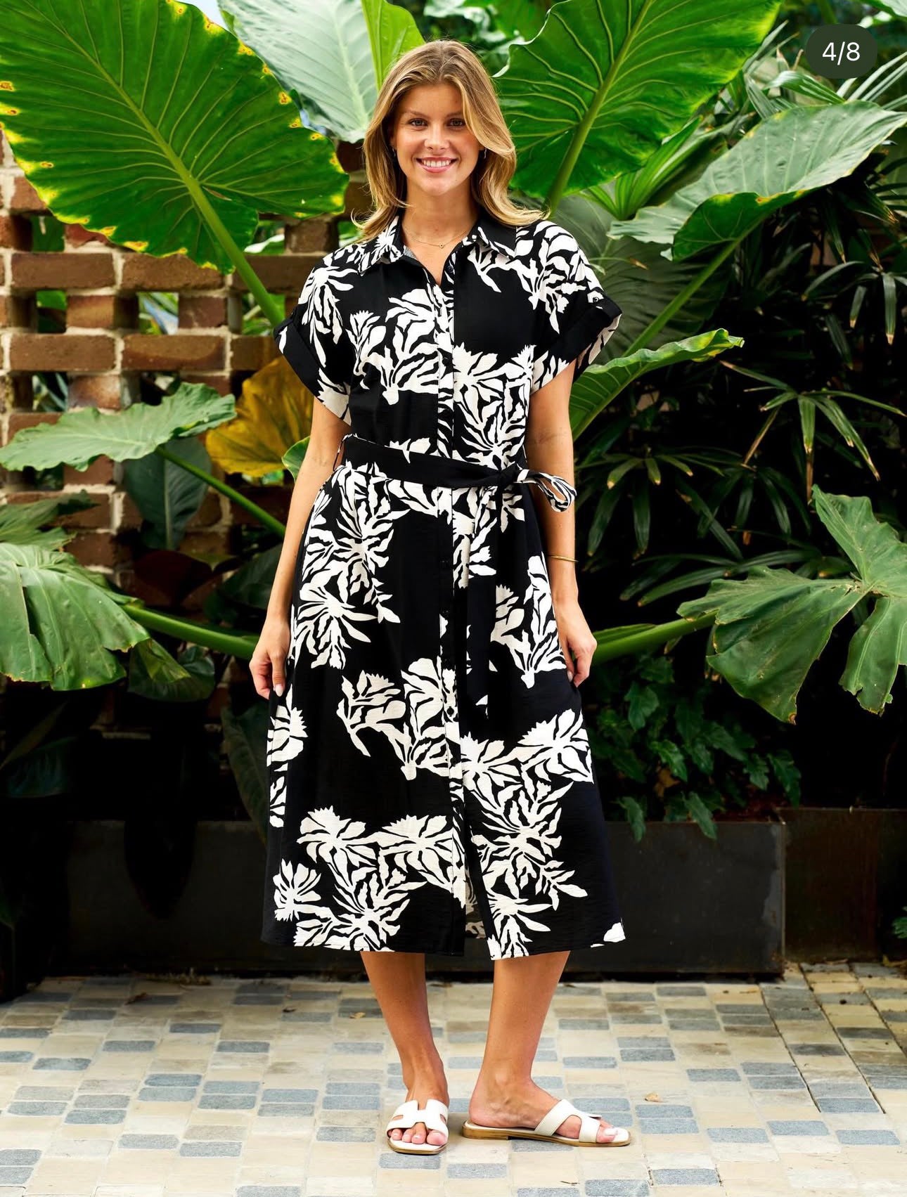 BOHO AUSTRALIA / BLACK FLOWER DRESS / C25192637