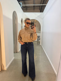 BY FRANKIE / BEIGE FAX SUEDE JACKET / 889-3