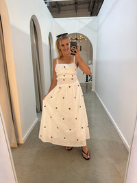BY FRANKIE / WHITE POLKA MAXI DRESS / 290-2
