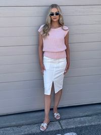 COUNTRY DENIM / STRAIGHT UP SKIRT / WHITE / CGK1611