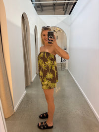 BY FRANKIE / CHOC - GREEN PALMA SHORTS / 739-18