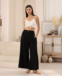 IRIS MAXI / FINE PANTS BLACK / 203977-4