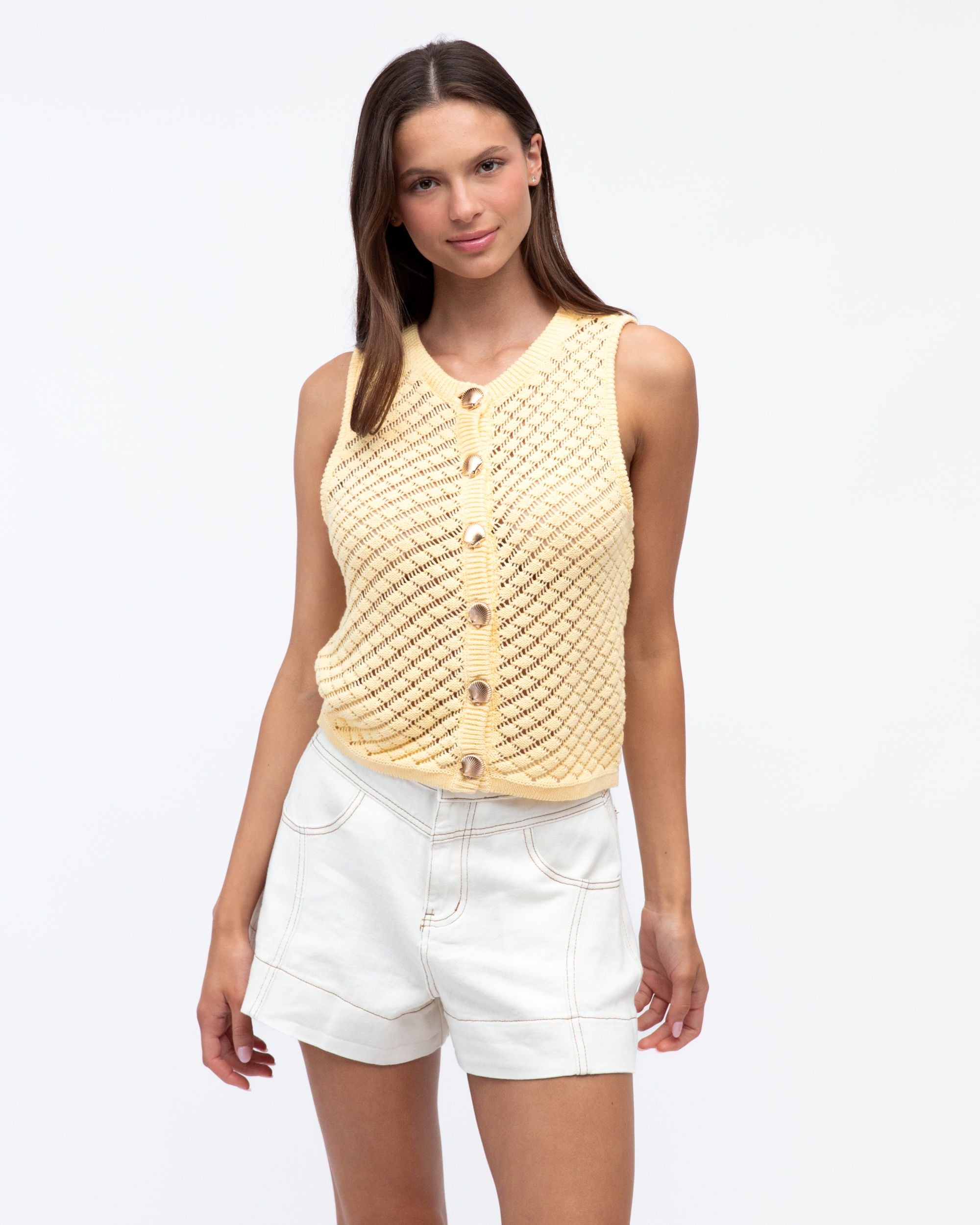 PAPER HEART / ABIGAL KNIT TOP / LEMON/ PH12011