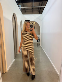 BY FRANKIE / CHOC STRIPPED PANTS  / 180-17