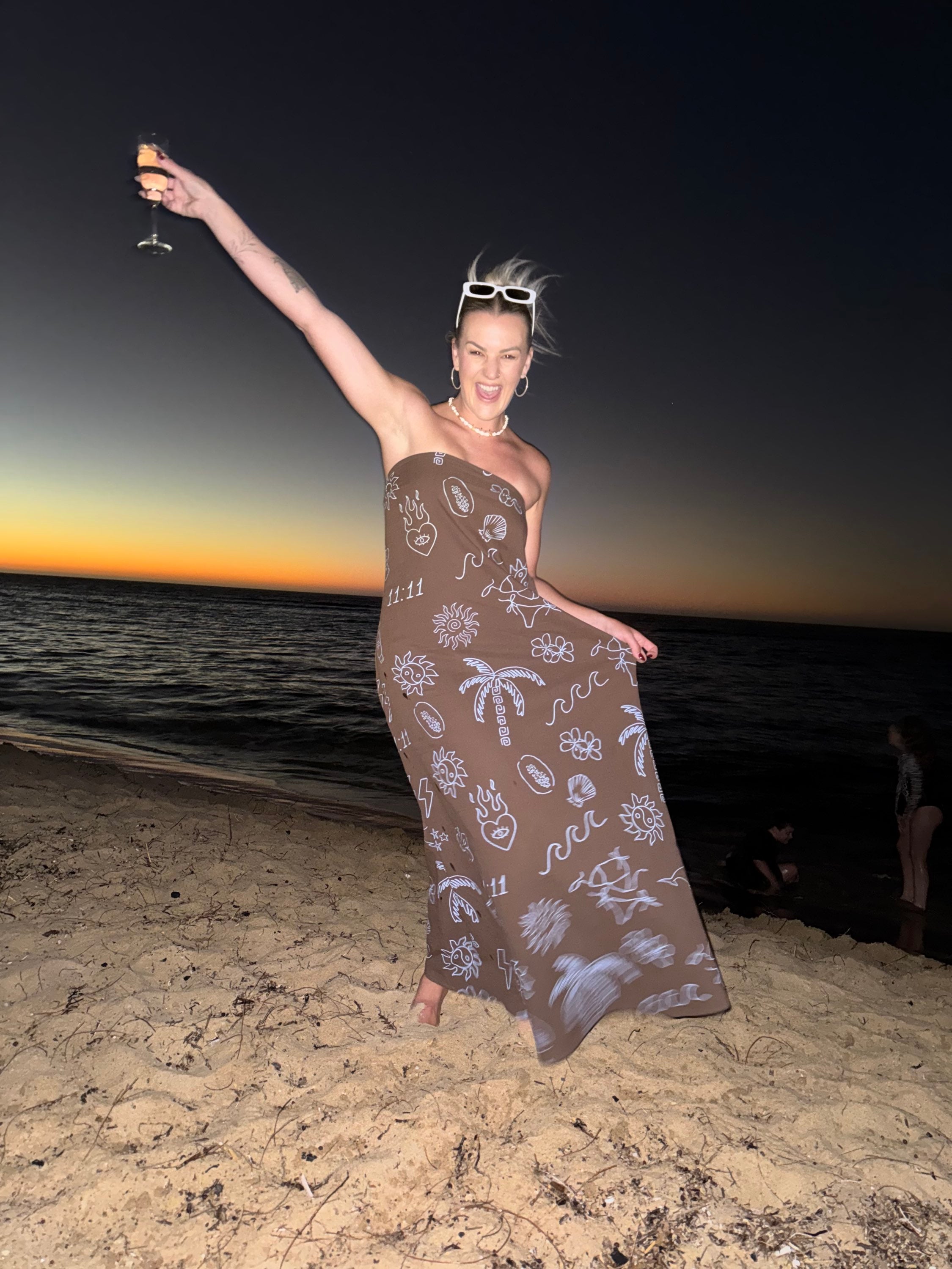 BY FRANKIE / CHOCOLATE ANGEL NUMBERS MAXI DRESS / 930-72