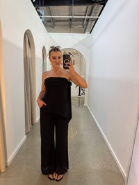 BY FRAKIE / BLACK SHEER PANT / 598-1
