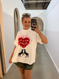 BY FRANKIE / WILD AT HEART TEE / WHITE / 610-33