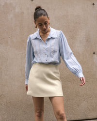 WHITE CLOSET / PRETTY WOMAN LACE BLOUSE / BLUE / TF10728