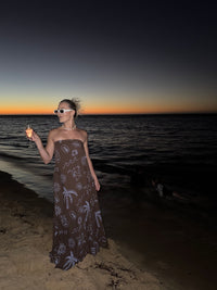 BY FRANKIE / CHOCOLATE ANGEL NUMBERS MAXI DRESS / 930-72