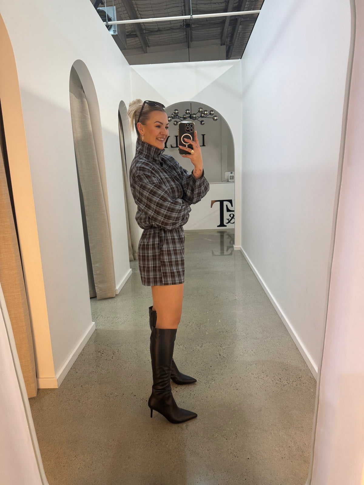 BY FRANKIE / BLUE PLAID SHORTS / 924-2