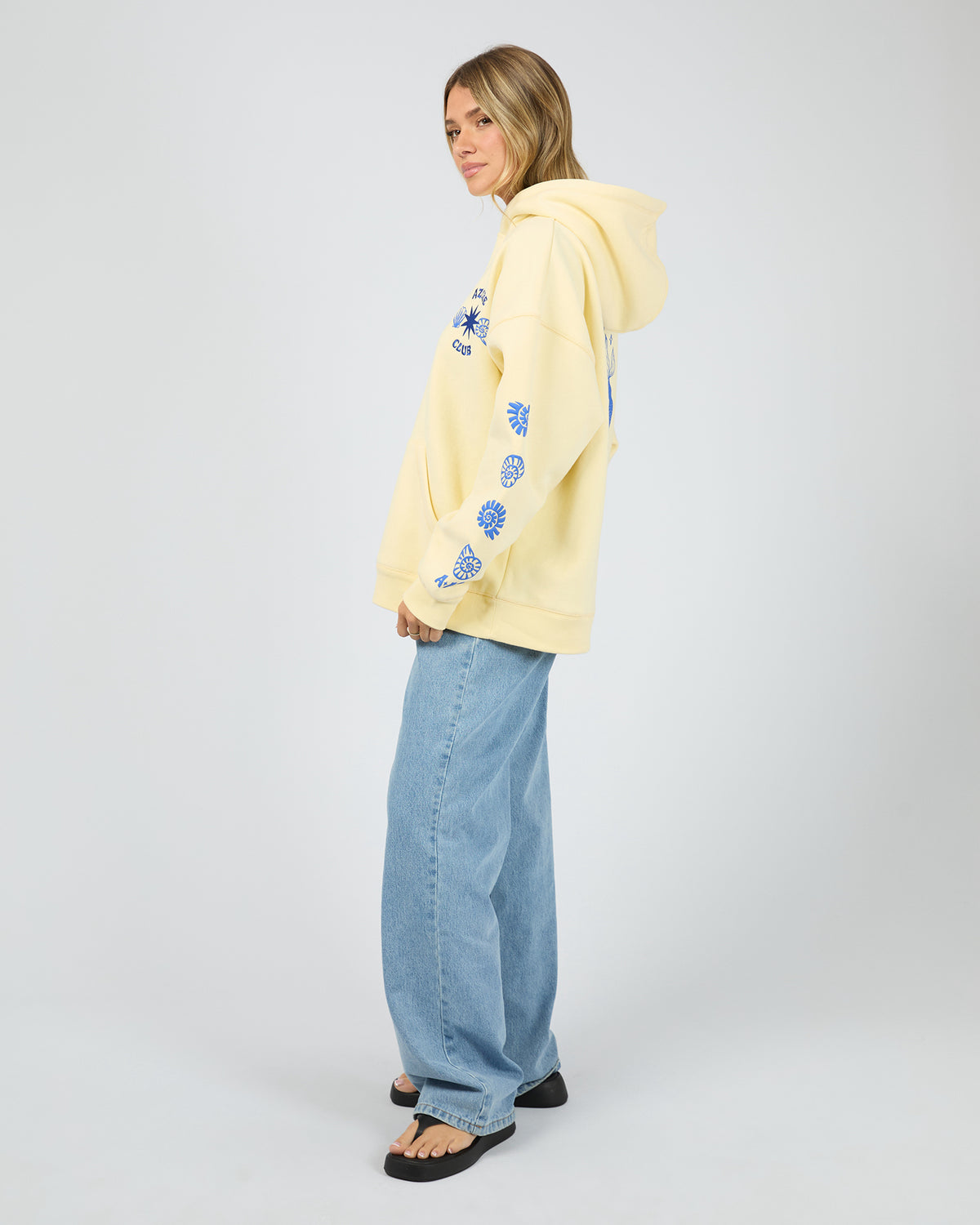ALL ABOUT EVE / AZURE CLUB RELAXED HOODIE / YELLOW / 6479089.YLW