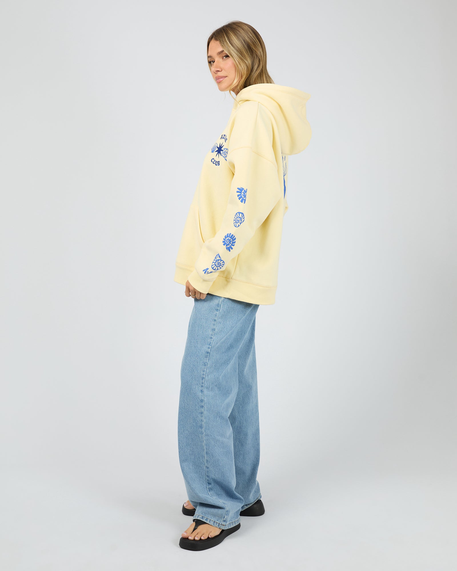 ALL ABOUT EVE / AZURE CLUB RELAXED HOODIE / YELLOW / 6479089.YLW