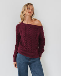 WHITE CLOSET / ELSA OFF SHOULDER KNIT / TF11624