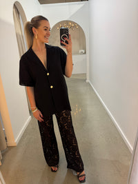 BY FRANKIE / BLACK LACE PANTS / 244-1