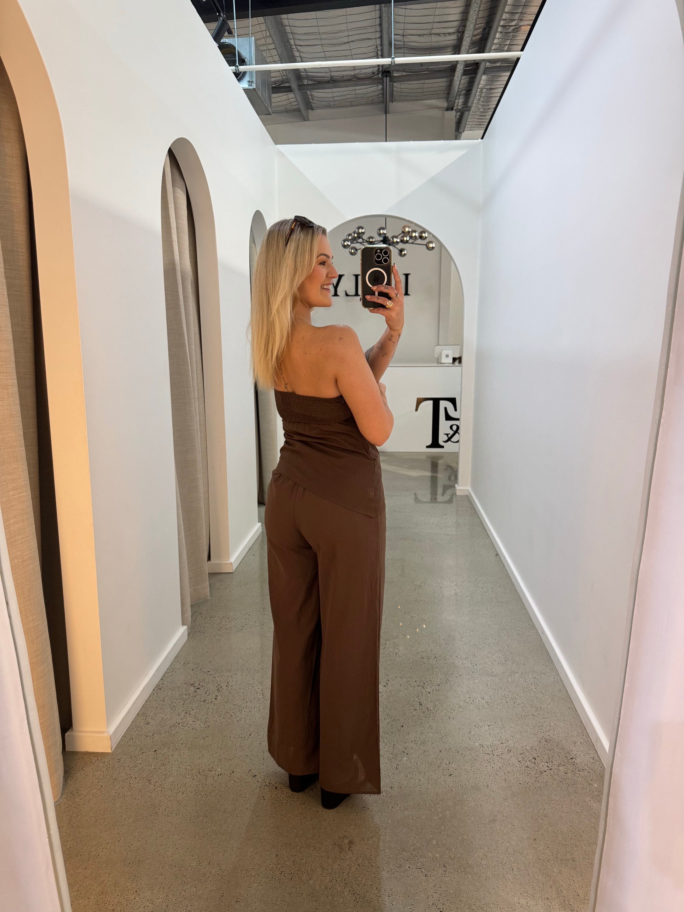 BY FRANKIE / CHOCOLATE STRAPLESS TOP / 543-2