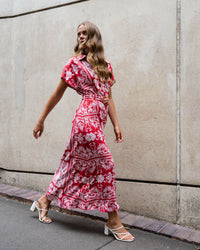 LINEN LUX / SUNDOWNER MAXI DRESS / VVNE11093