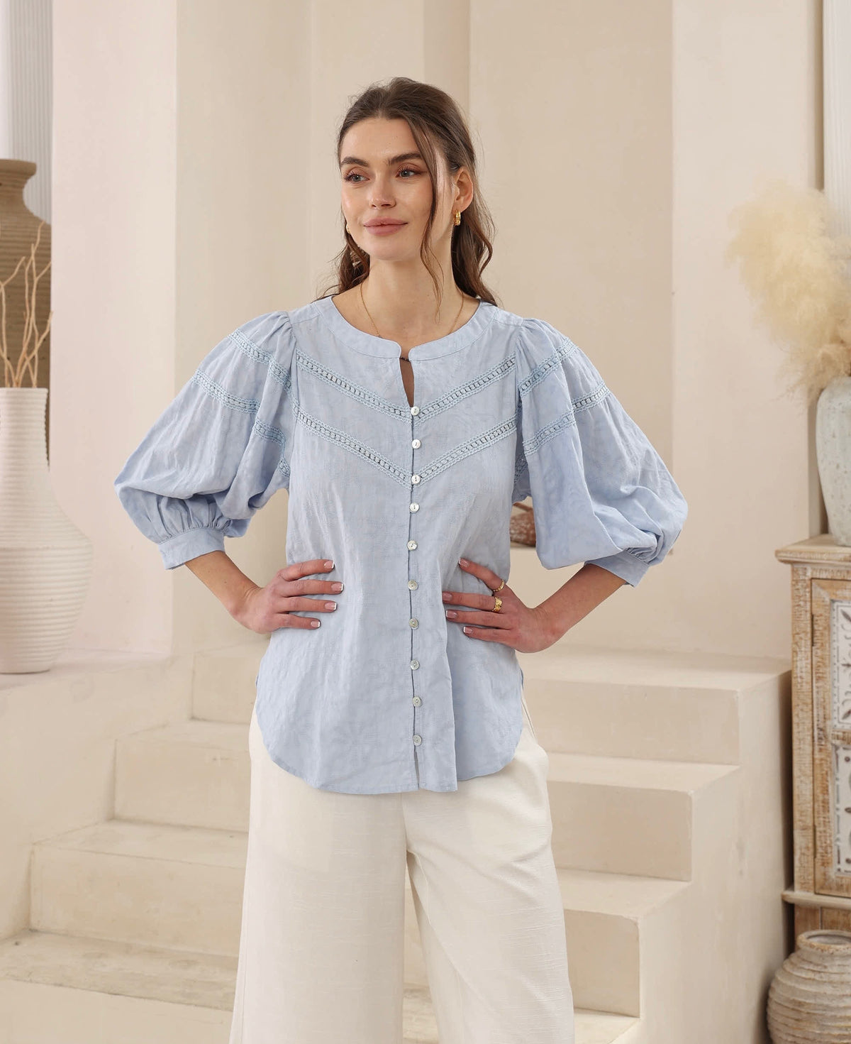 IRIS MAXI / SKY SHIRT / 202499-4