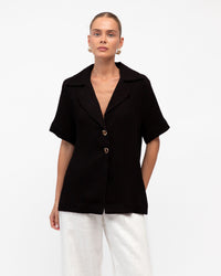 WHITE CLOSET / FRAN BLACK SHIRT / TF11541