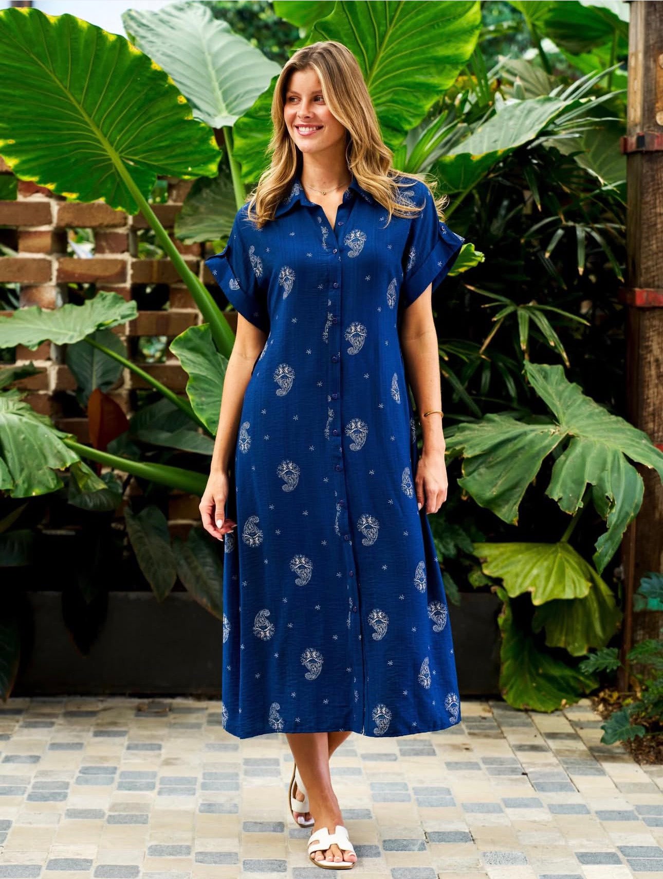 BOHO AUSTRALIA / FLOWER  BLUE DRESS / C25192609
