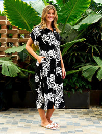BOHO AUSTRALIA / BLACK FLOWER DRESS / C25192637