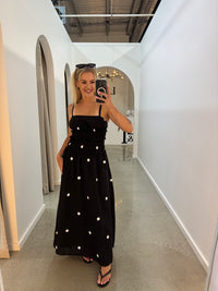 BY FRANKIE /  BLACK  POLKA MAXI DRESS / 290-1