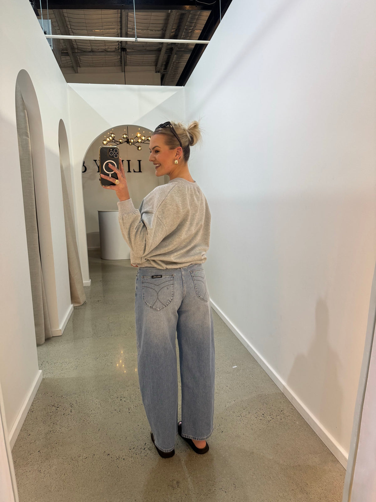 BY FRANKIE / LONG LIVE COWGIRLS JUMPER /GREY / 782-1