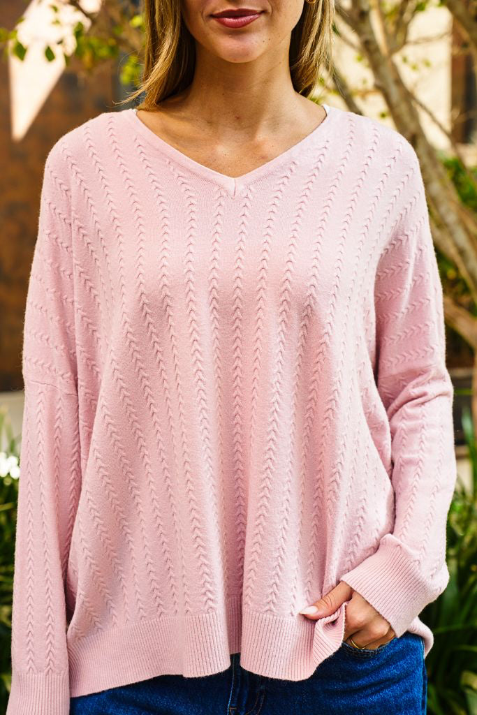 BOHO AUSTRALIA / ANOUK KNIT TOP / PINK / BK26463003