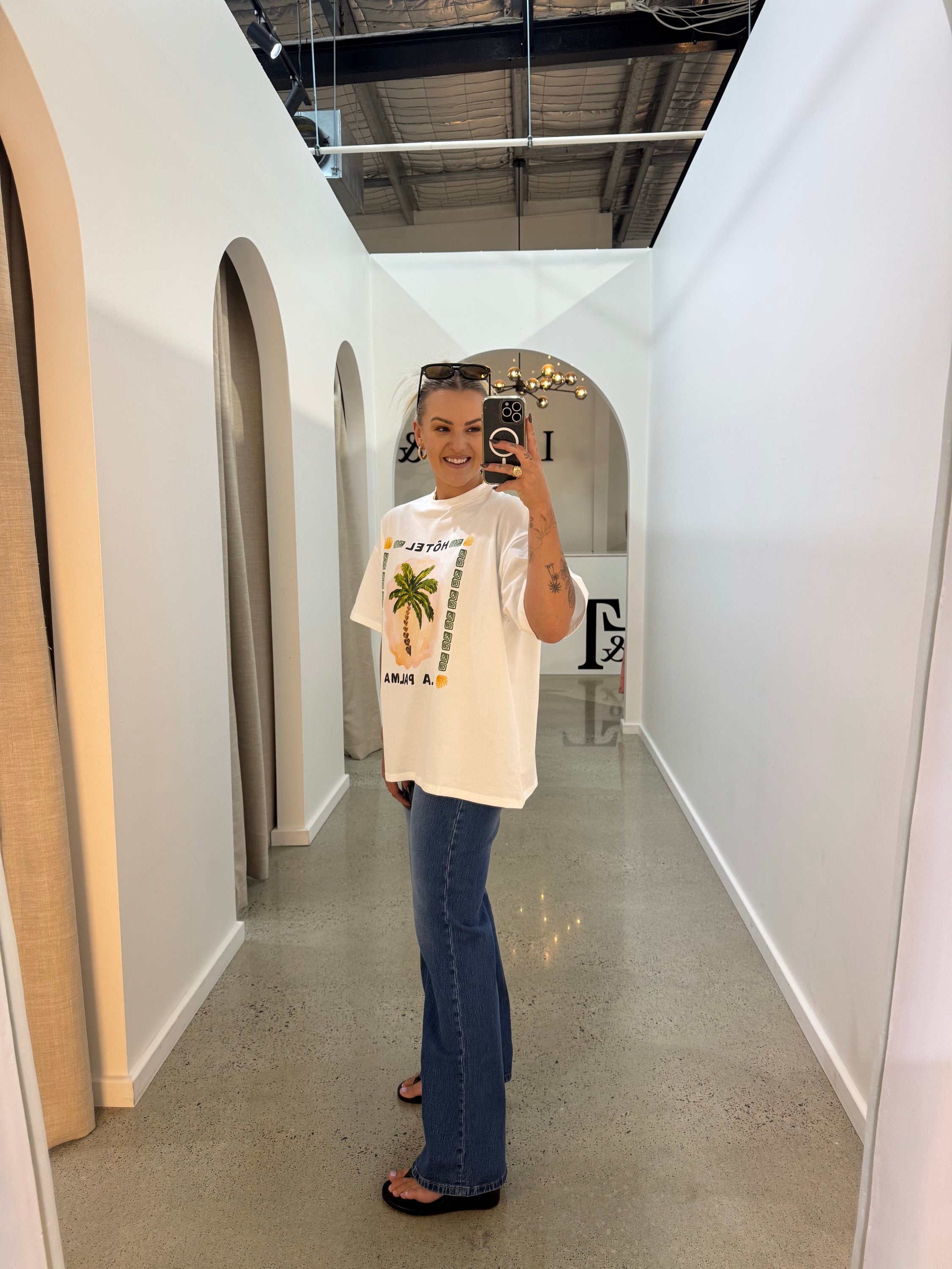 BY FRANKIE / HOTEL LA PALMA TEE / 610-35 / WHITE