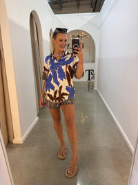 BY FRANKIE / BLUE - CHOC PALM SHORTS / 10-6