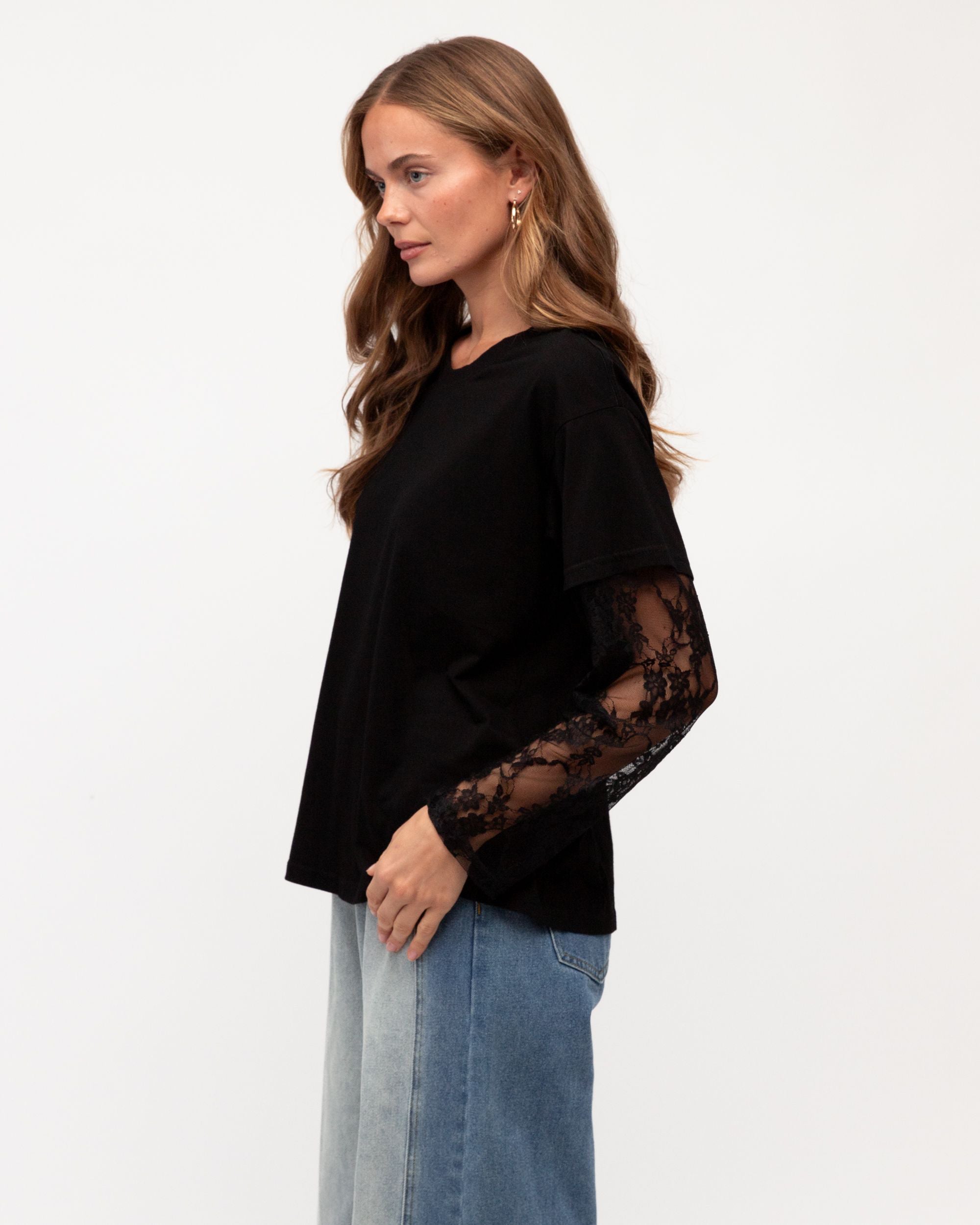 PAPER HEART / LACED UP TEE / BLACK / PH14197
