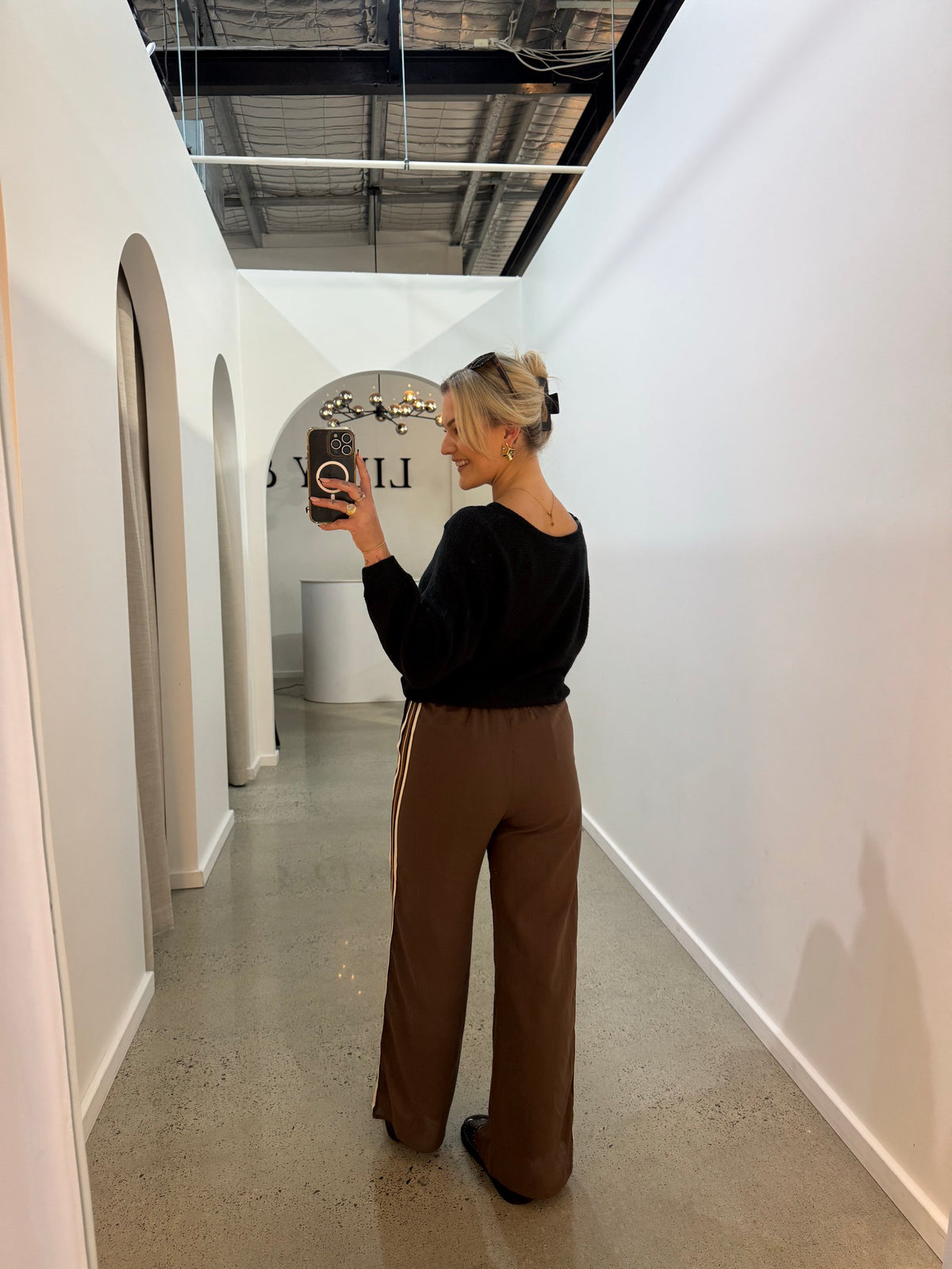 BY FRANKIE / CHOCOLATE- BLACK RACER PANTS / 987-1