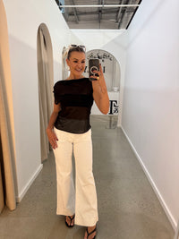 BY FRANKIE / BLACK SHEER OFF SHOULDER / 718