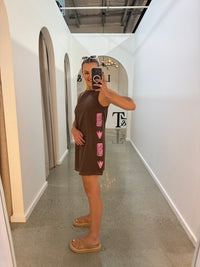 BY FRANKIE / CHOC SIDE PANEL SHIFT DRESS / 144-10