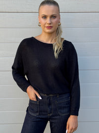 MOST / TAPE BOAT KNIT JUMPER / BLACK / PR16516
