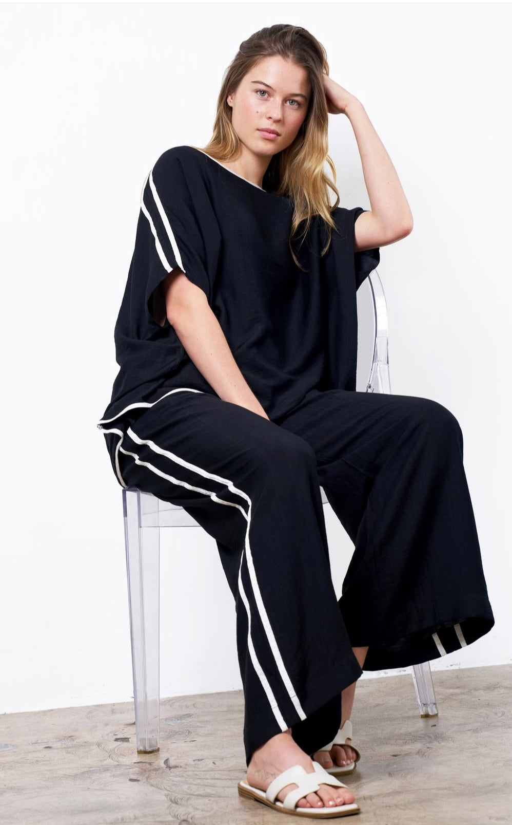 BOHO AUSTRALIA / TERRY PANTS / BLACK / C25133285