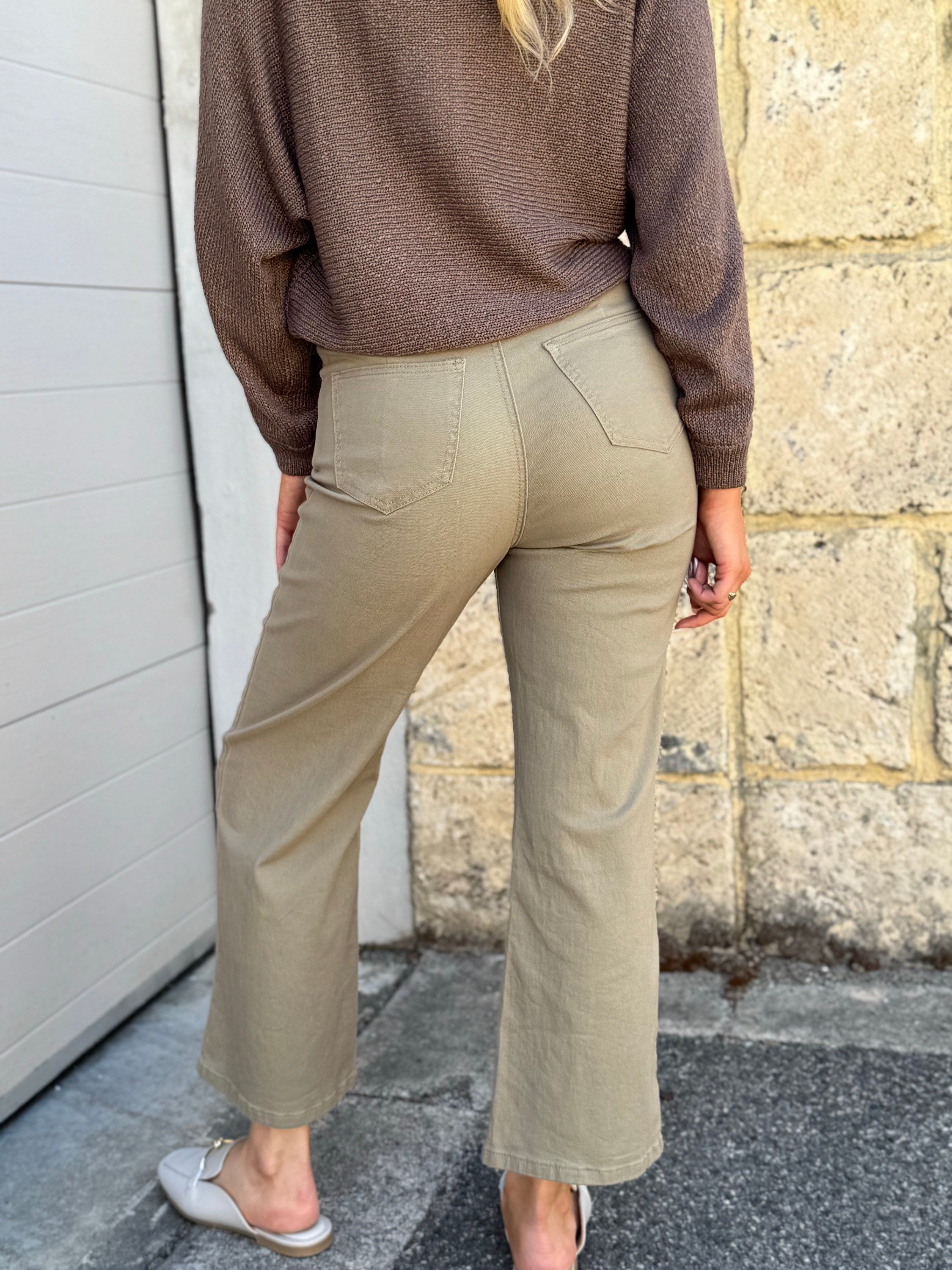 COUNTRY DENIM / CAPRICE CROPPED JEAN / KHAKI / CGJ1492