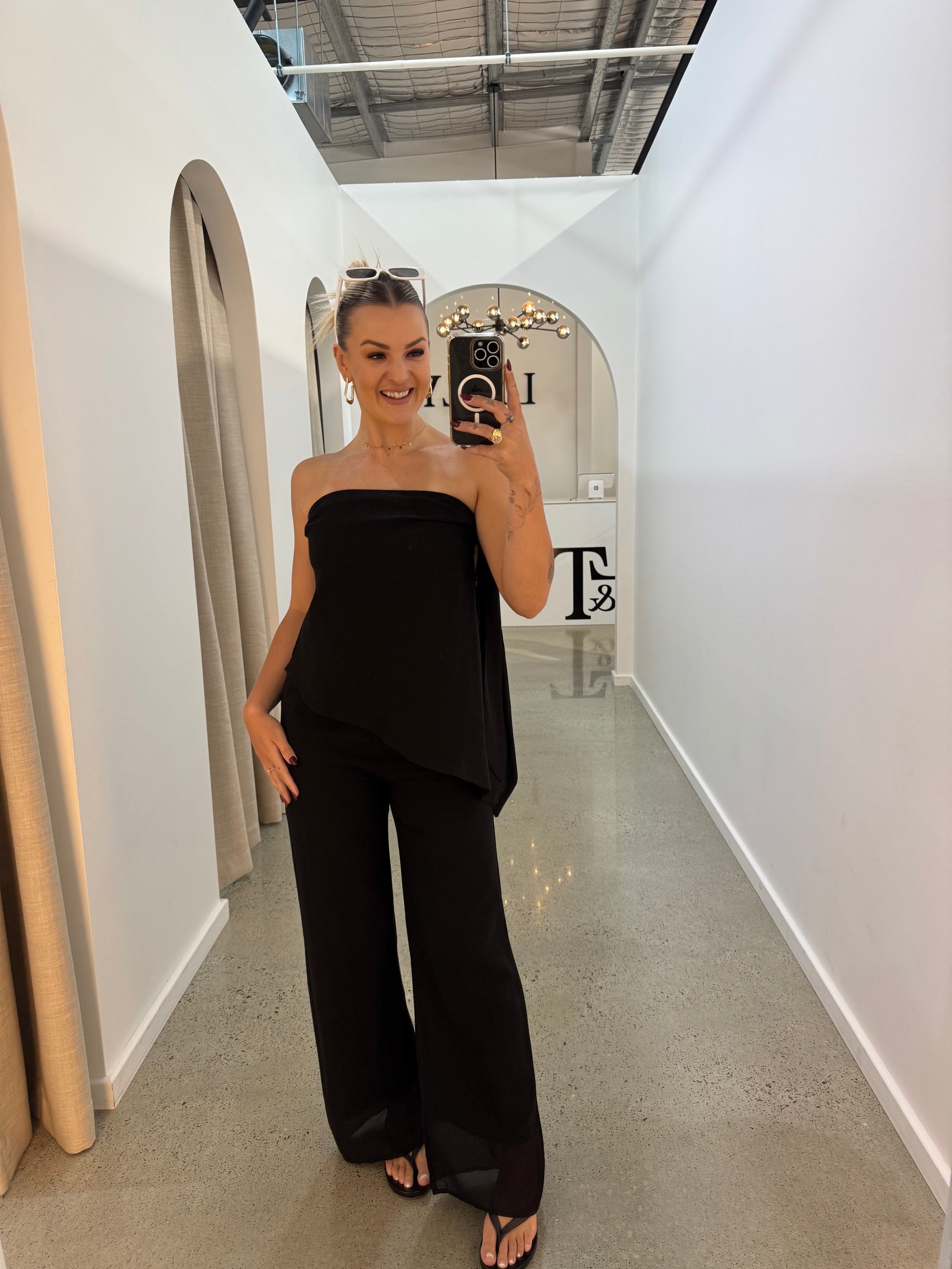 BY FRAKIE / BLACK SHEER PANT / 598-1