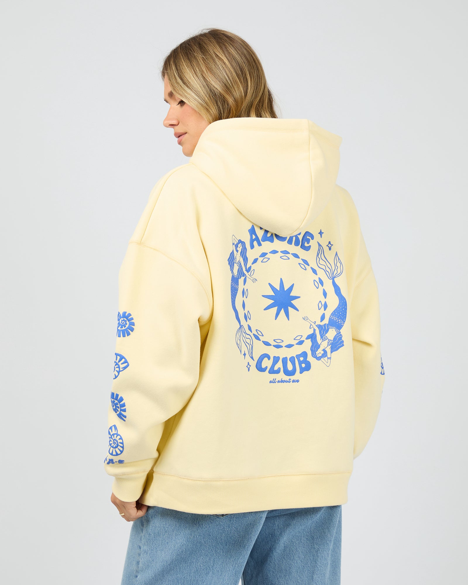 ALL ABOUT EVE / AZURE CLUB RELAXED HOODIE / YELLOW / 6479089.YLW