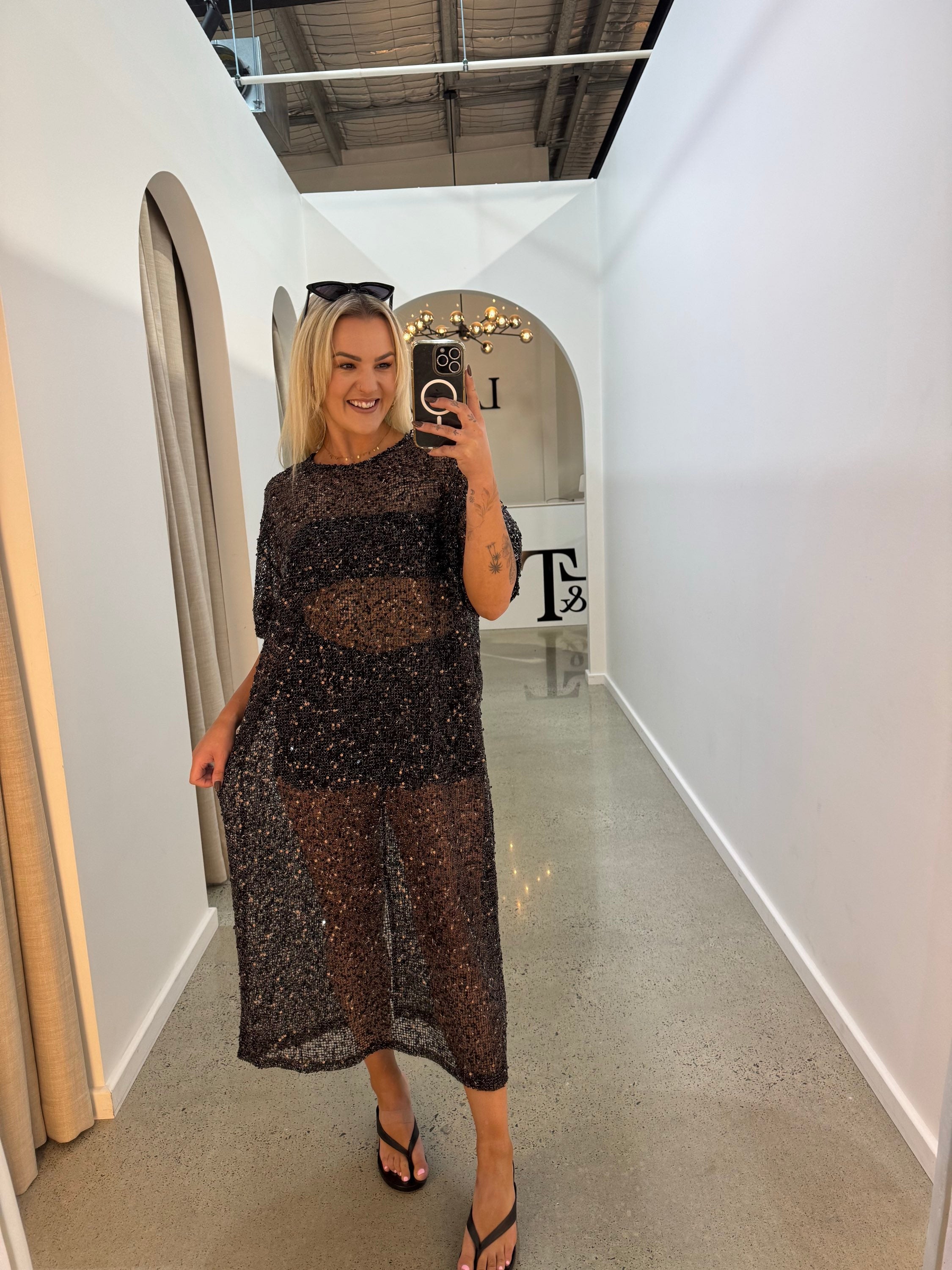 BY FRANKIE / BLACK SEQUIN DRESS / 699-3