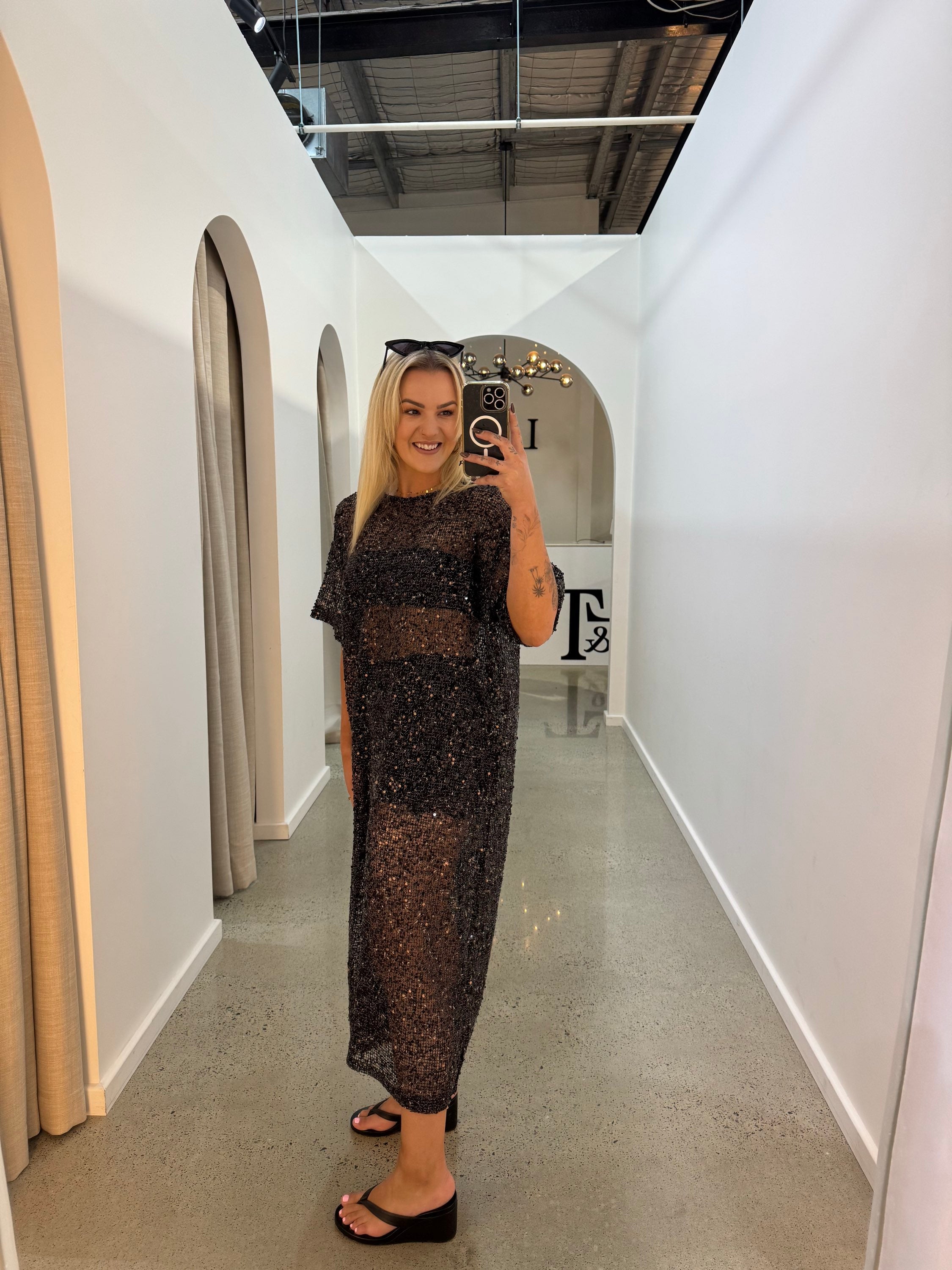 BY FRANKIE / BLACK SEQUIN DRESS / 699-3