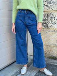 COUNTRY DENIM / DARK DENIM CROPPED JEANS / CGJ1809-DARK