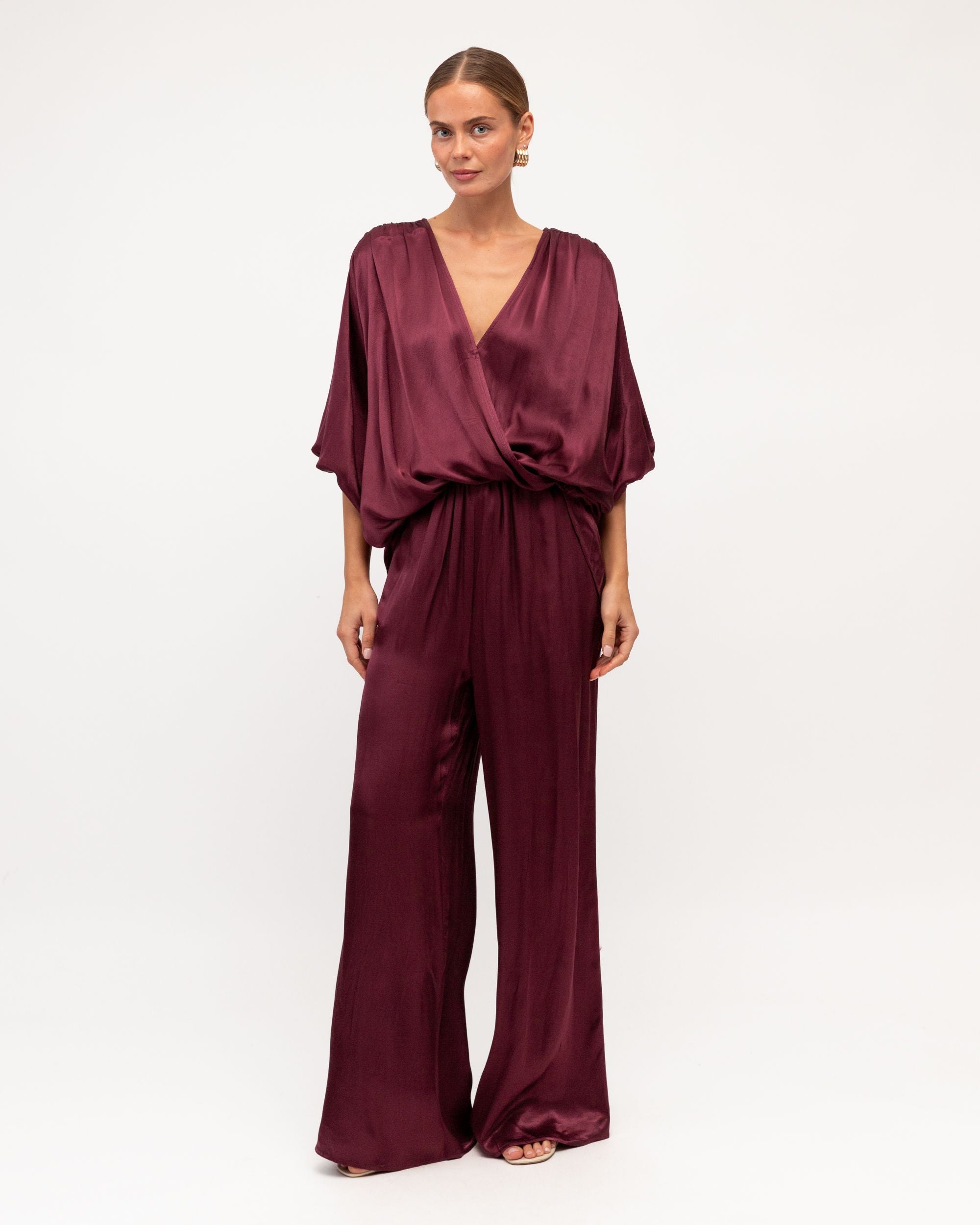 WHITE CLOSET / HERA CROSSOVER TOP / WINE / TF7205-100