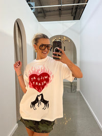 BY FRANKIE / WILD AT HEART TEE / WHITE / 610-33