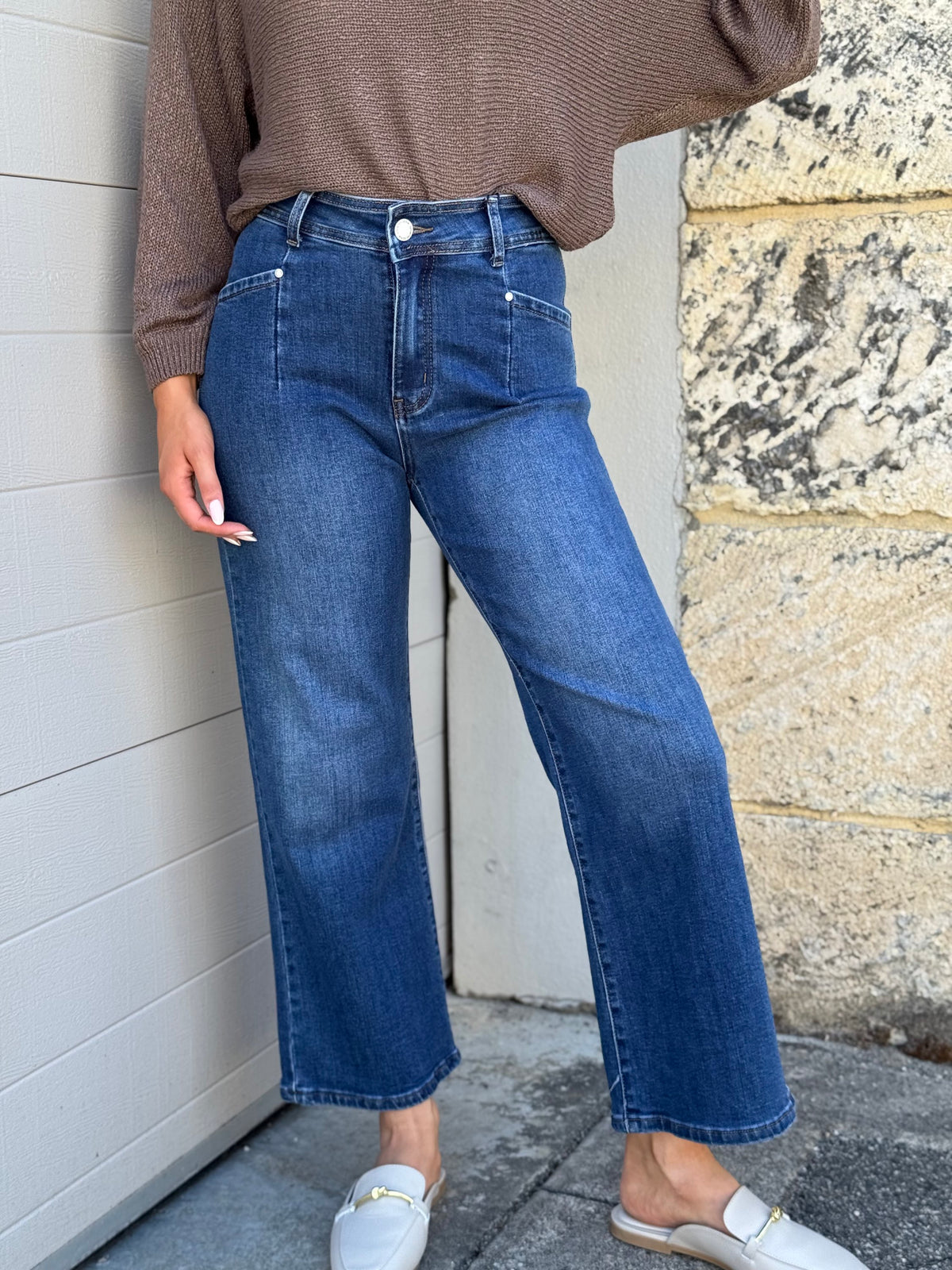 COUNTRY DENIM / CAPRICE CROPPED JEAN / CGJ1492-D.BLUE