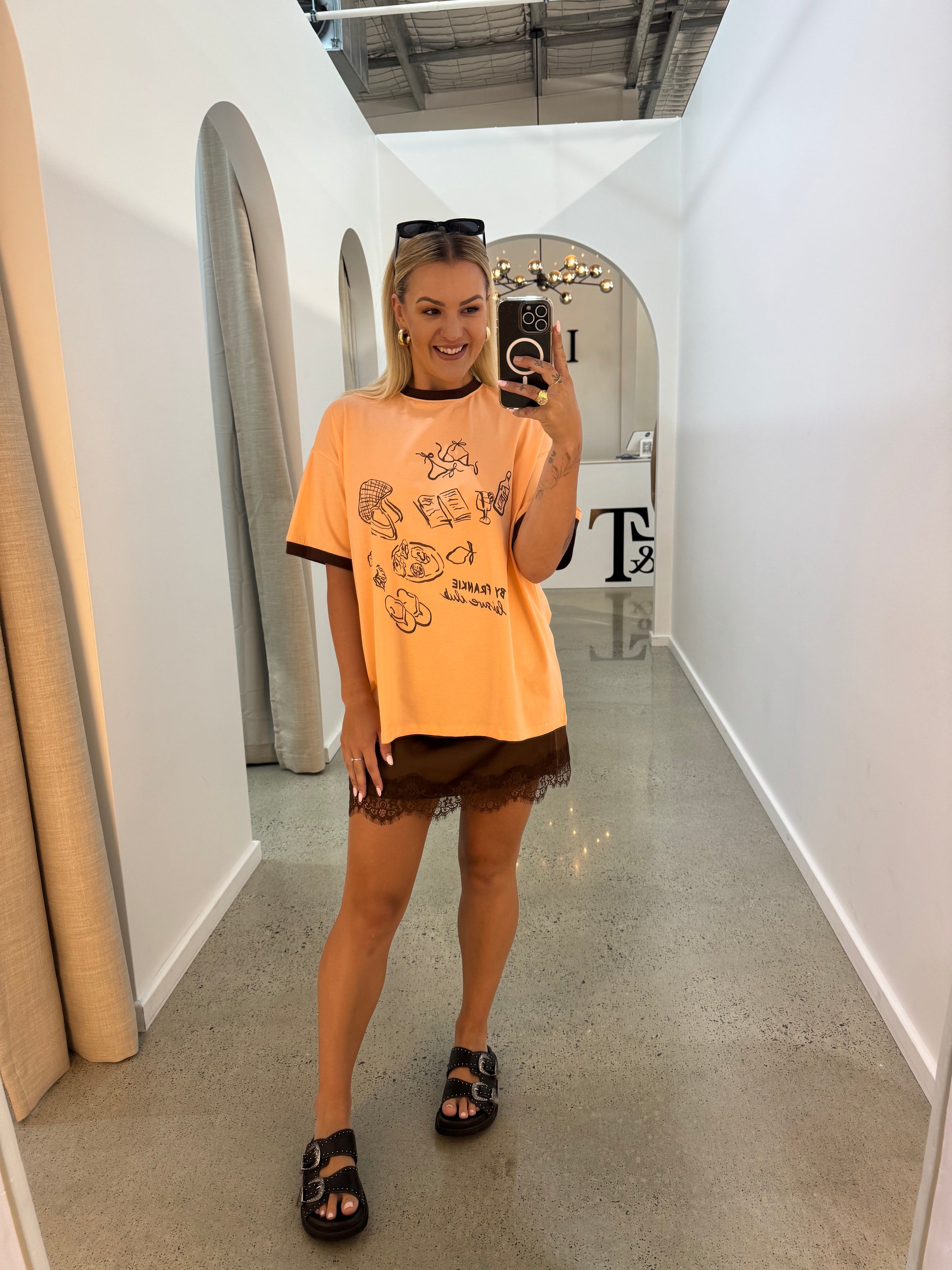 BY FRANKIE / LEISURE CLUB TEE / ORANGE / 780-25