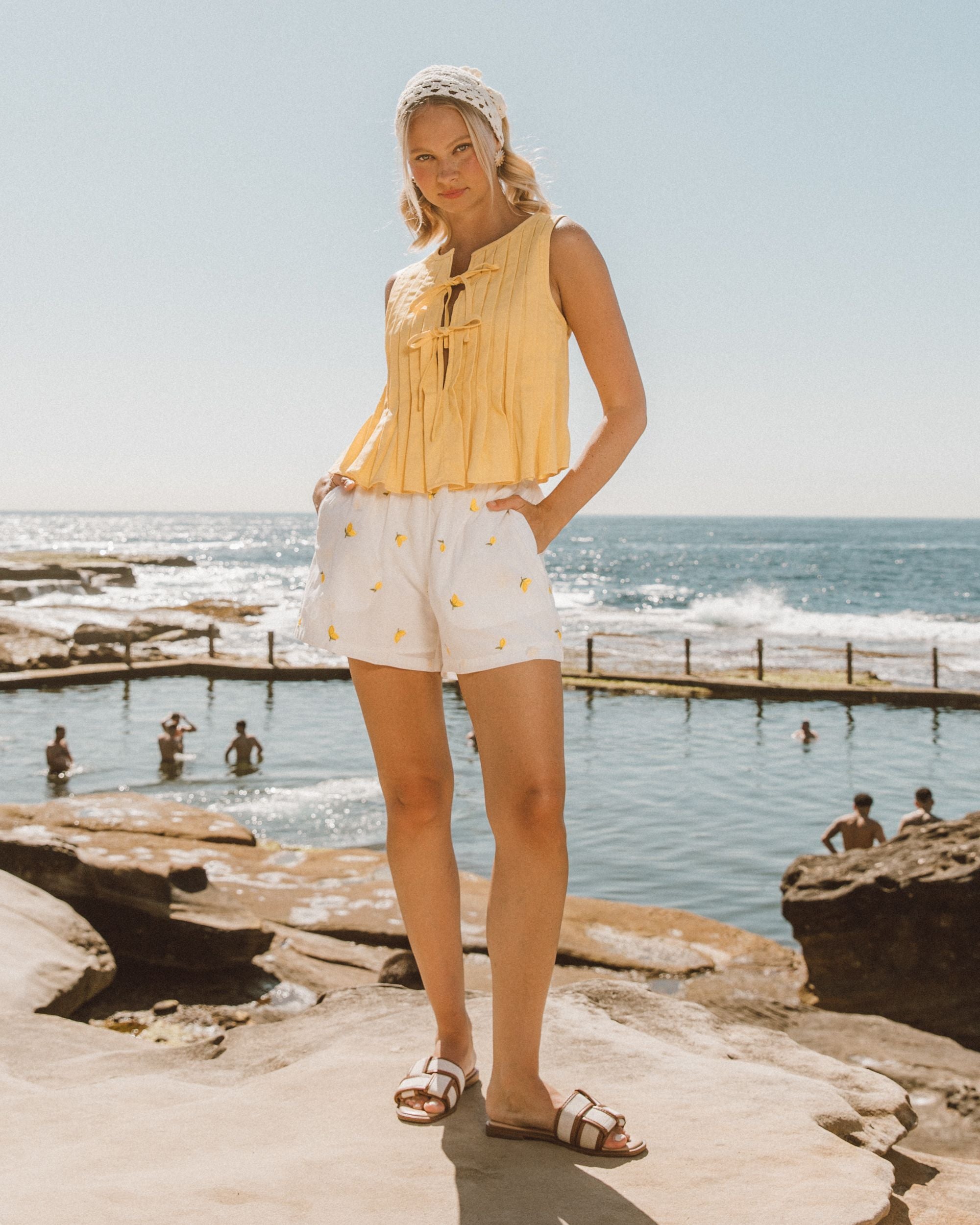 PAPER HEART / PLEAT TO PERFECTION TOP / BUTTER / PH11919